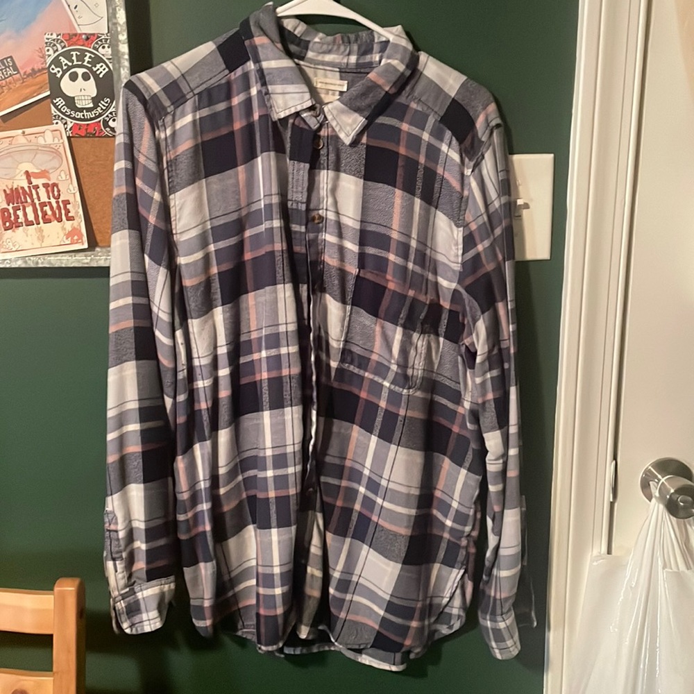 Plaid American Eagle Button Down